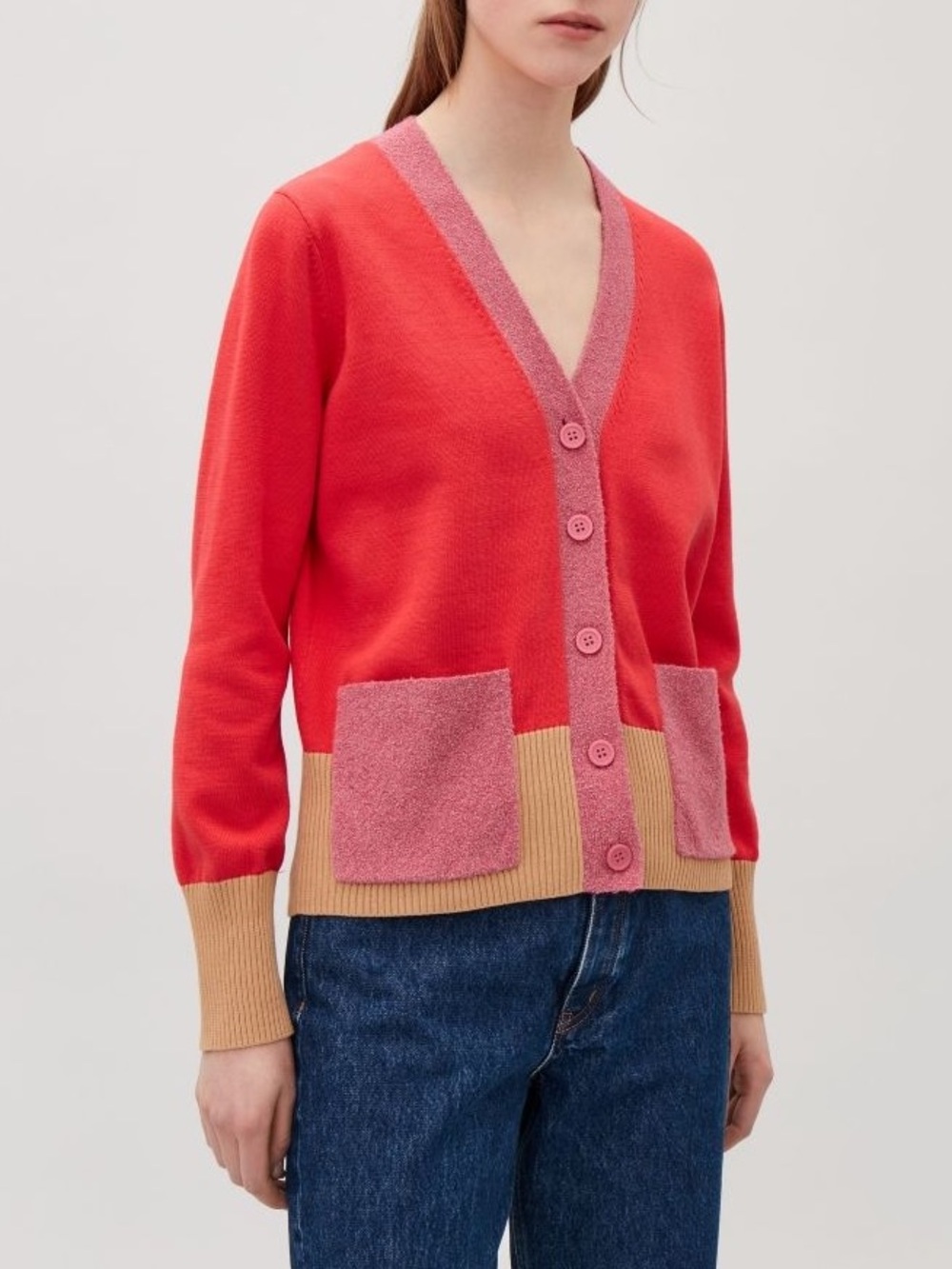 COS color-block cardigan